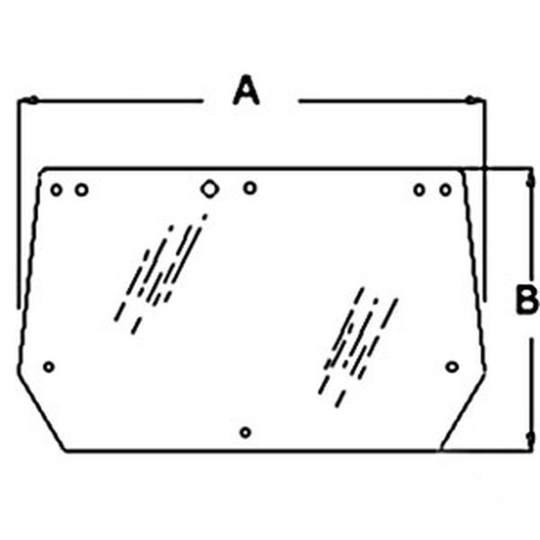 Aftermarket Glass, Rear Fits InternationalCaseIH 105U 85U 95U JX100U WN-82016997-PEX